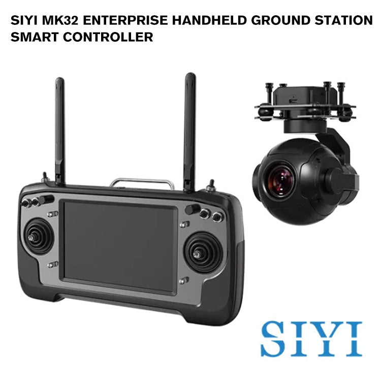 SIYI MK32 Enterprise Handheld Ground Station Smart Controller with 7 Inch HD High Brightness LCD Touchscreen Dual Full HD Digital Image Transmission 4G RAM 64G ROM Android OS for UAV UGV USV 15KM Range