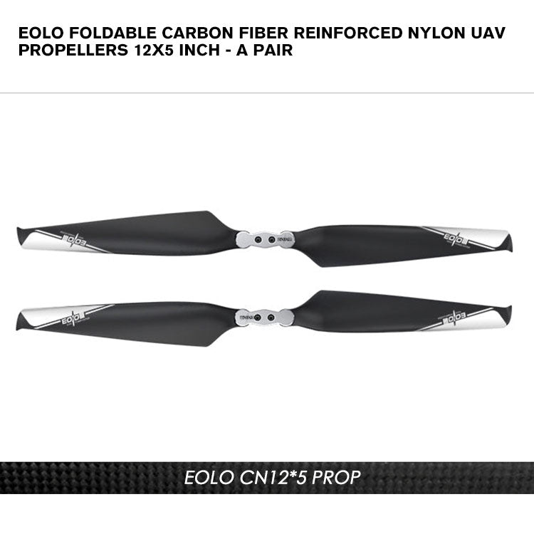 Eolo Foldable Carbon Fiber Reinforced Nylon UAV Propellers 12x5 inch - A Pair