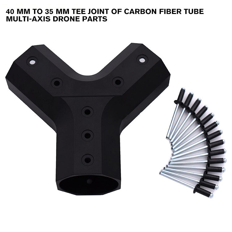 40 mm to 35 mm Tee Joint of Carbon Fiber Tube Multi-axis Drone Parts