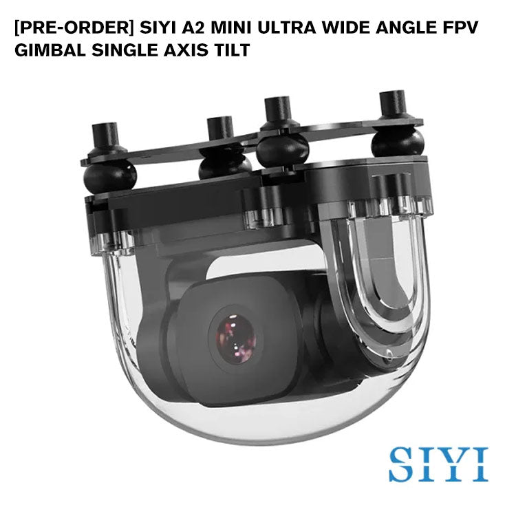 SIYI A2 mini Ultra Wide Angle FPV Gimbal Single Axis Tilt with160 Degree FOV 1080p Starlight Camera Sensor IP67 Waterproof support Upside Down Mode compatible with MK32 HM30 MK15 MK32E MK15E Air Unit