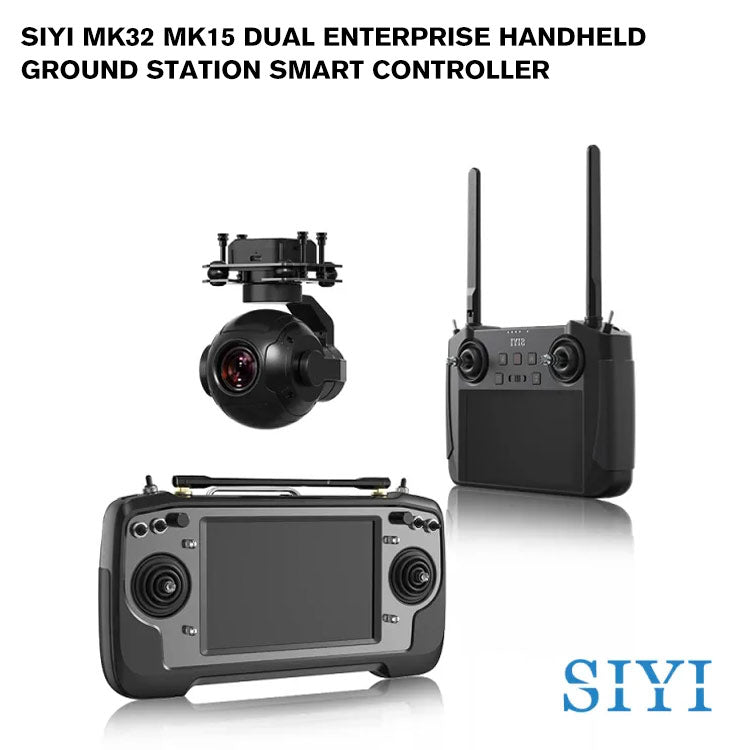 SIYI MK32 MK15 DUAL Enterprise Handheld Ground Station Smart Controller with Dual Operator and Remote Control Relay Feature