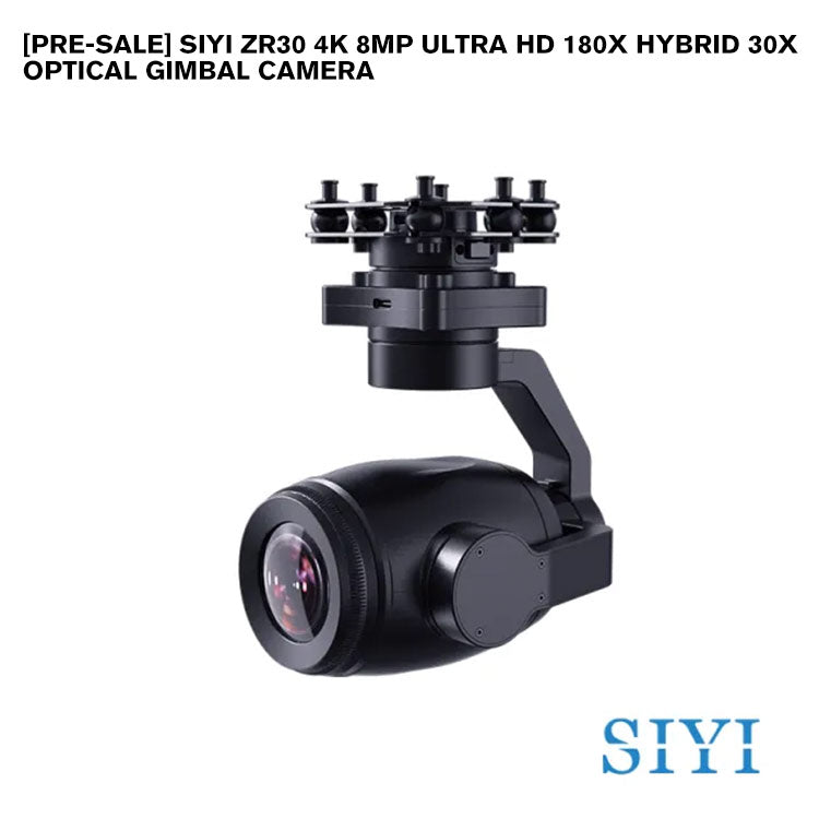 SIYI ZR30 4K 8MP Ultra HD 180X Hybrid 30X Optical Gimbal Camera with AI Smart Identify and Tracking 1/2.7" Sony Sensor HDR Starlight Night Vision 3-Axis Stabilizer UAV UGV USV Pod Payload for Drone Surveillance Inspection