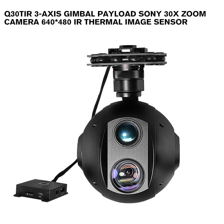 Q30TIR 3-axis Gimbal Payload SONY 30x Zoom Camera 640*480 IR Thermal Image Sensor