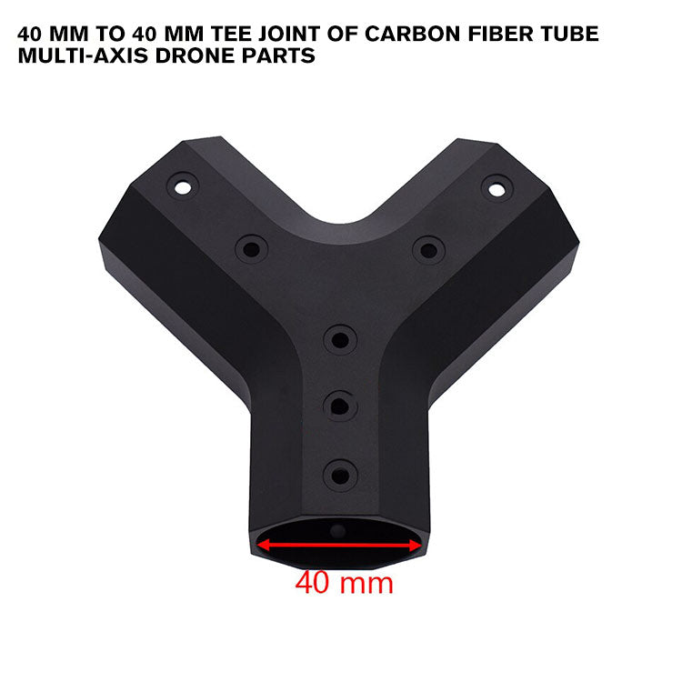 40 mm to 40 mm Tee Joint of carbon fiber tube Multi-axis Drone Parts