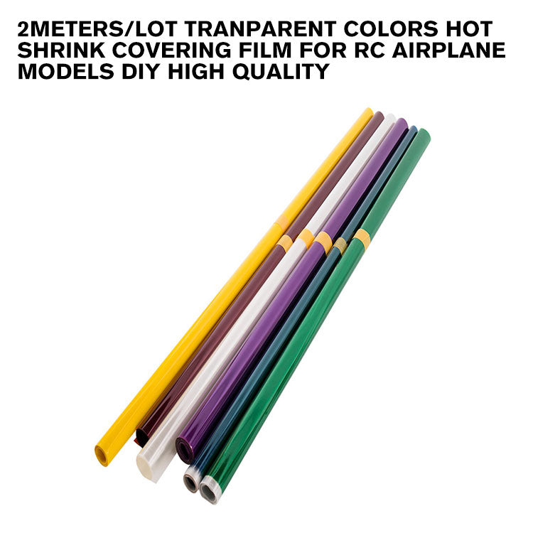 2Meters/Lot Tranparent Colors Hot Shrink Covering Film For RC Airplane Models DIY High Quality