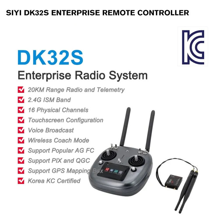 SIYI DK32S Enterprise Remote Controller with 2.8 Inch LCD Touchscreen Long Range Datalink 16 Channels 20KM KC Certified