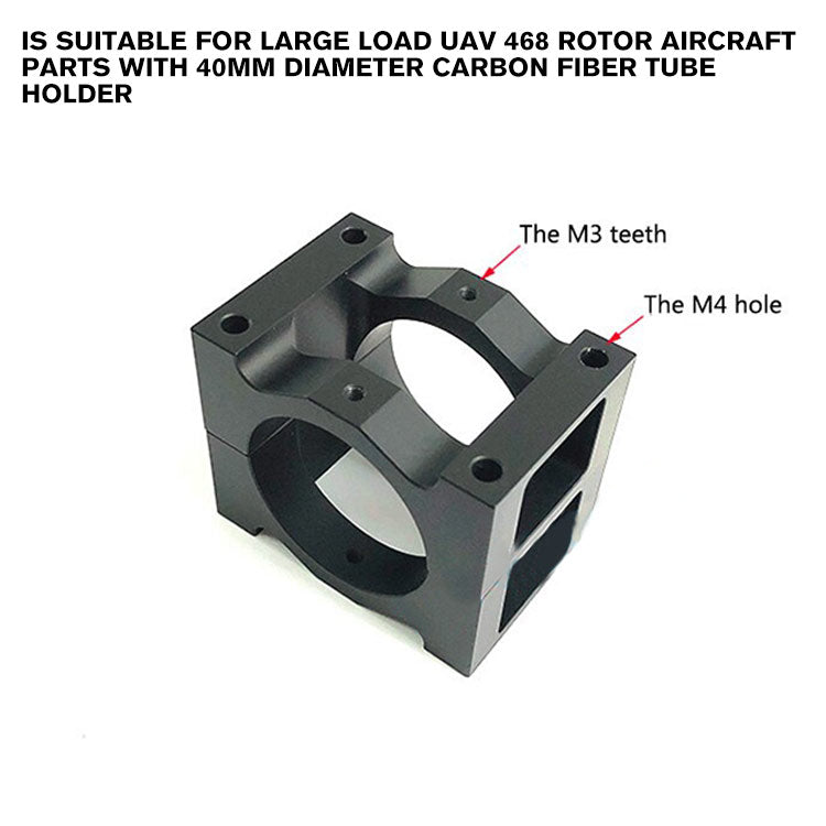 suitable for large load UAV 468 rotor aircraft parts with 40mm diameter carbon fiber tube holder