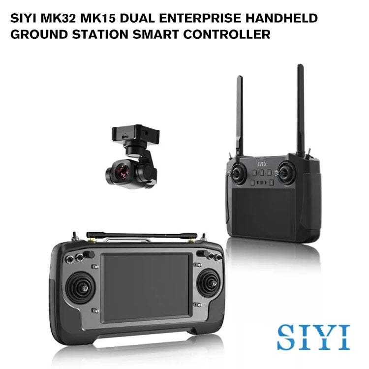 SIYI MK32 MK15 DUAL Enterprise Handheld Ground Station Smart Controller with Dual Operator and Remote Control Relay Feature