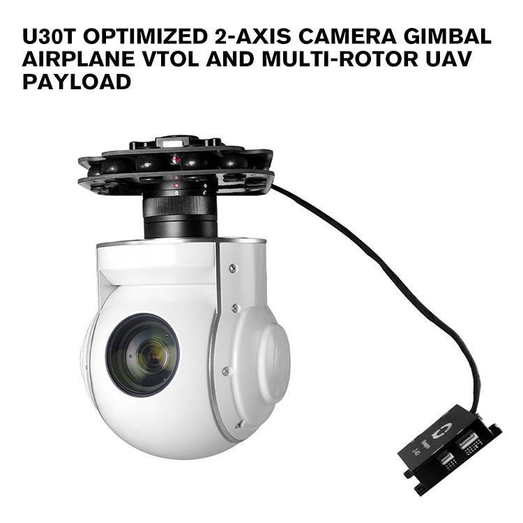 U30T optimized 2-axis camera gimbal airplane VTOL and Multi-rotor UAV payload