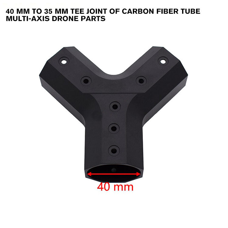 40 mm to 35 mm Tee Joint of Carbon Fiber Tube Multi-axis Drone Parts