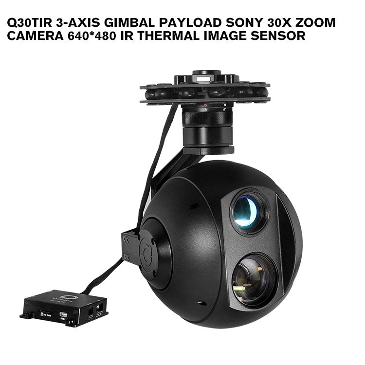 Q30TIR 3-axis Gimbal Payload SONY 30x Zoom Camera 640*480 IR Thermal Image Sensor