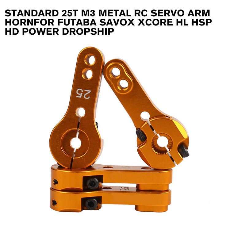 Standard 25T M3 Metal RC Servo Arm Hornfor Futaba Savox Xcore HL HSP HD Power Dropship