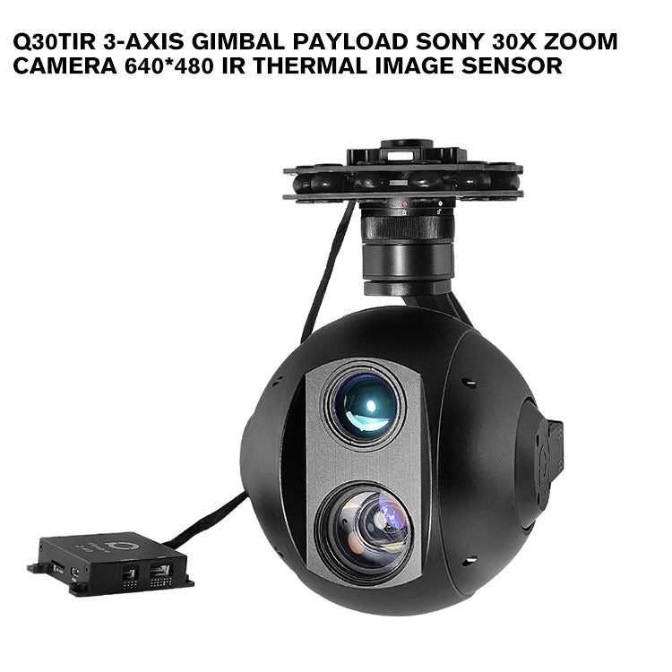 Q30TIR 3-axis Gimbal Payload SONY 30x Zoom Camera 640*480 IR Thermal Image Sensor