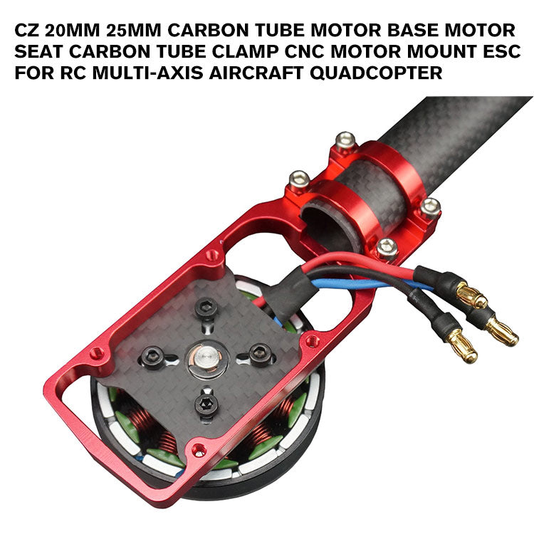 CZ 20MM 25MM Carbon tube motor base Motor Seat Carbon tube clamp CNC Motor Mount ESC for RC multi-axis aircraft quadcopter