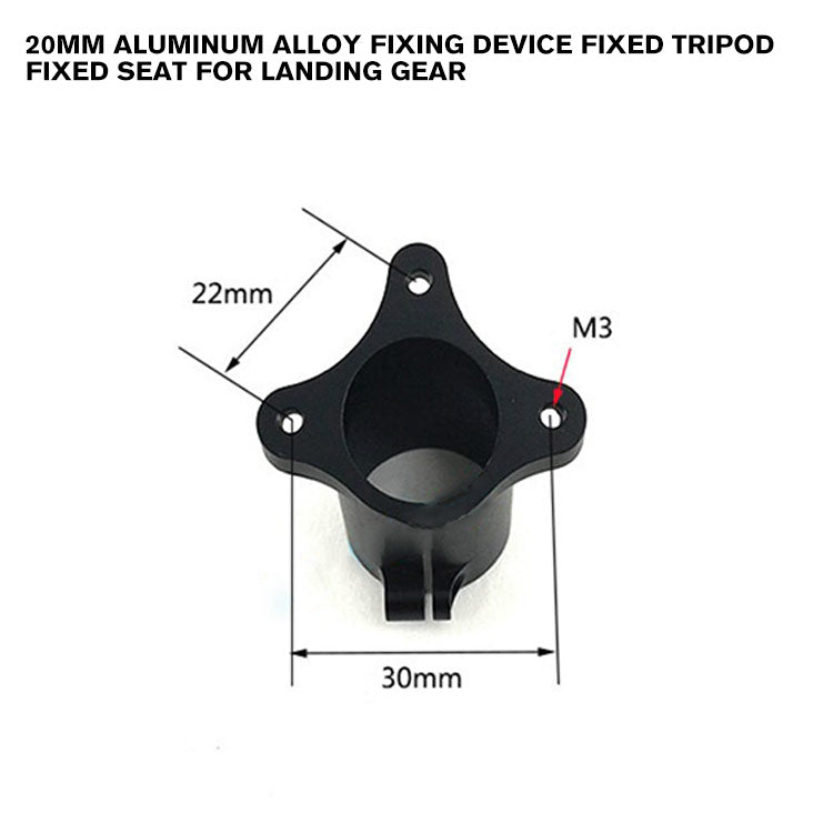 20mm Aluminum alloy Fixing device Fixed tripod Fixed seat for Landing Gear