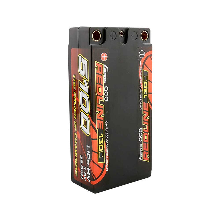 [Presale]Gens Ace Redline Series 5100mAh 7.6V 130C 2S2P HardCase HV Shorty Lipo Battery