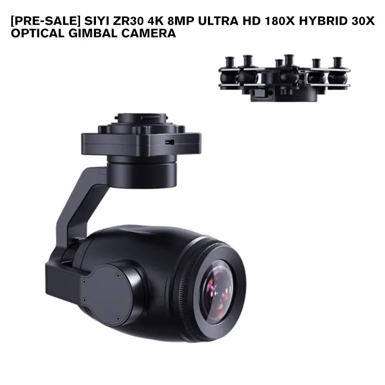 SIYI ZR30 4K 8MP Ultra HD 180X Hybrid 30X Optical Gimbal Camera with AI Smart Identify and Tracking 1/2.7" Sony Sensor HDR Starlight Night Vision 3-Axis Stabilizer UAV UGV USV Pod Payload for Drone Surveillance Inspection