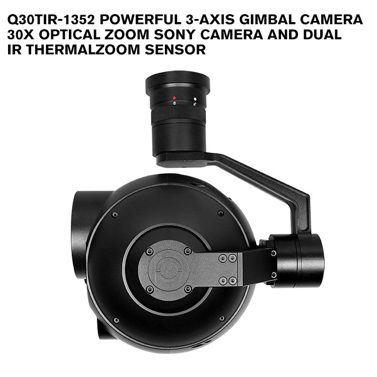 Q30TIR-1352 Powerful 3-axis Gimbal Camera 30x Optical Zoom SONY Camera and Dual IR Thermal Zoom Sensor Industrial Inspection/search/ firefighting gimbal