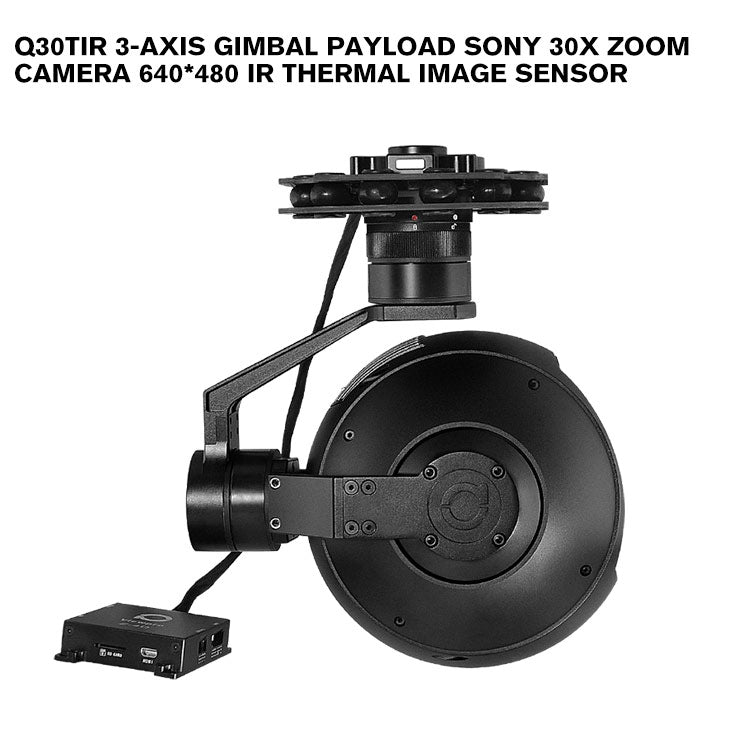 Q30TIR 3-axis Gimbal Payload SONY 30x Zoom Camera 640*480 IR Thermal Image Sensor