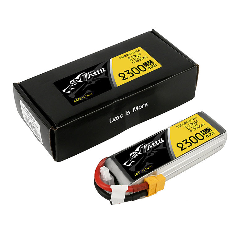 Tattu 2300mAh 45C 3S1P Lipo Battery Pack With XT60 Plug