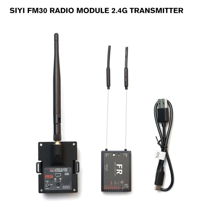 SIYI FM30 Radio Module 2.4G Transmitter with Bluetooth Long Range Mavlink Telemetry Datalink Mini Receiver Support OpenTX EdgeTX ExpressLRS Yaapu Script 30KM Range