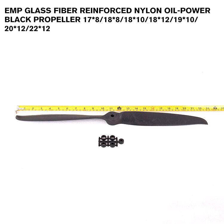 EMP Glass Fiber Reinforced Nylon Oil-power Black Propeller 17*8/18*8/18*10/18*12/19*10/20*12/22*12