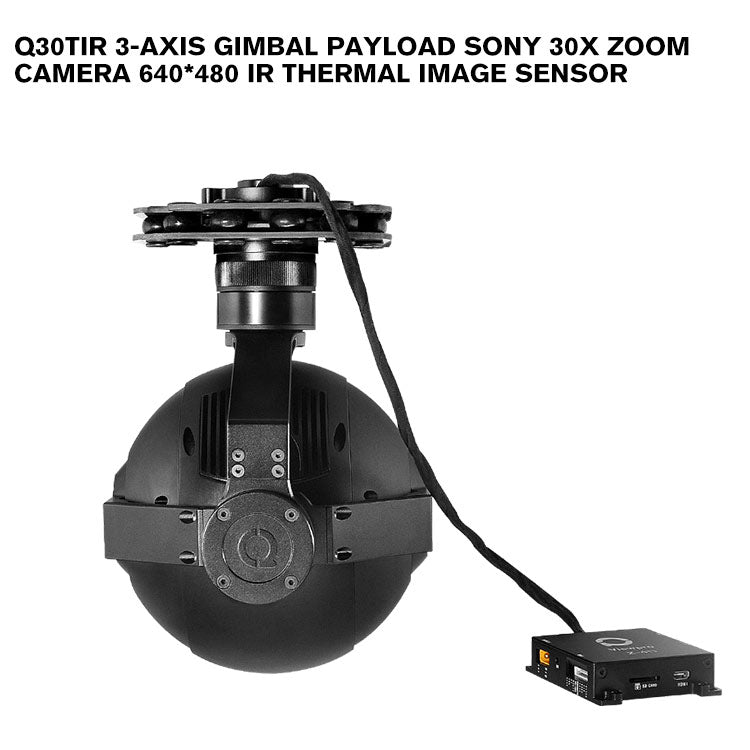 Q30TIR 3-axis Gimbal Payload SONY 30x Zoom Camera 640*480 IR Thermal Image Sensor