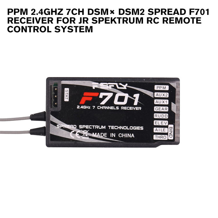 PPM 2.4GHz 7CH DSM× DSM2 Spread F701 Receiver For JR Spektrum RC Remote Control System