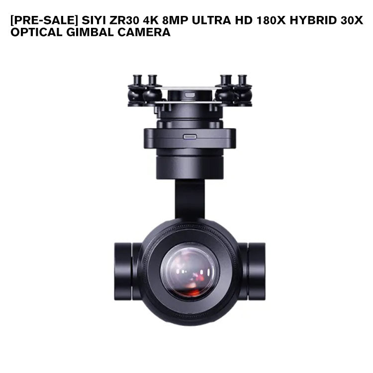 SIYI ZR30 4K 8MP Ultra HD 180X Hybrid 30X Optical Gimbal Camera with AI Smart Identify and Tracking 1/2.7" Sony Sensor HDR Starlight Night Vision 3-Axis Stabilizer UAV UGV USV Pod Payload for Drone Surveillance Inspection