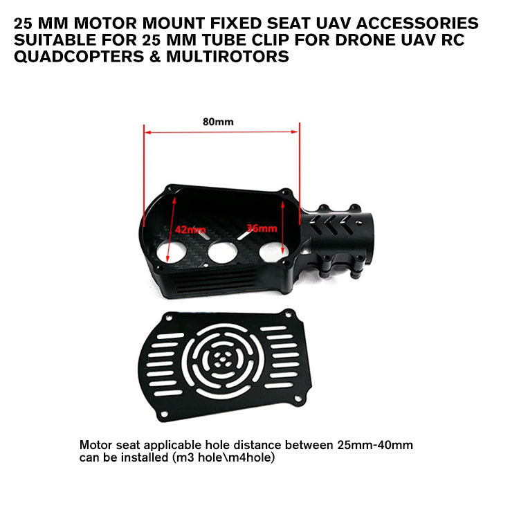 25 mm Motor Mount Fixed Seat UAV Accessories Suitable for 25 mm Tube Clip for Drone UAV RC quadcopters & multirotors