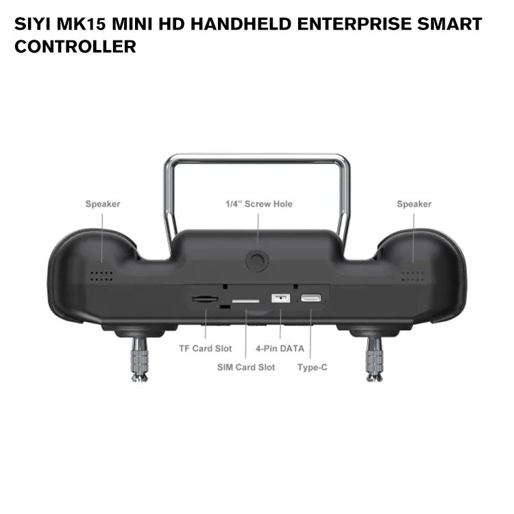 SIYI MK15E Mini HD Handheld Enterprise Smart Controller with 5.5 Inch LCD Touchscreen 1080p 60fps FPV 180ms Latency for UAV UGV 5KM Japan MIC Certified