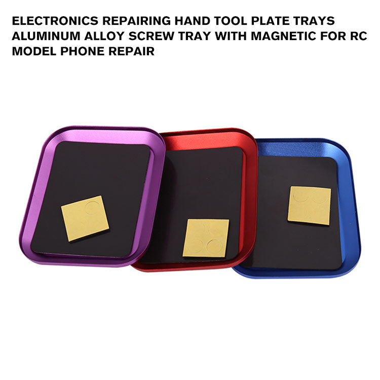 Electronics Repairing Hand Tool Plate Trays Aluminum Alloy Screw Tray with Magnetic for RC Model Phone Repair