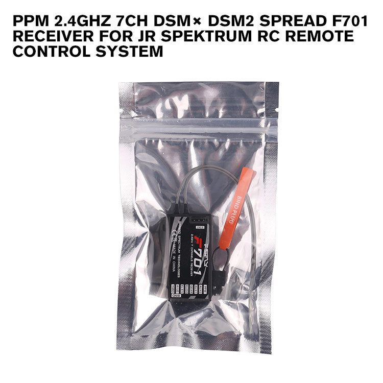 PPM 2.4GHz 7CH DSM× DSM2 Spread F701 Receiver For JR Spektrum RC Remote Control System