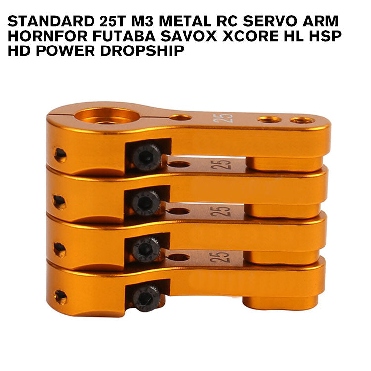 Standard 25T M3 Metal RC Servo Arm Hornfor Futaba Savox Xcore HL HSP HD Power Dropship