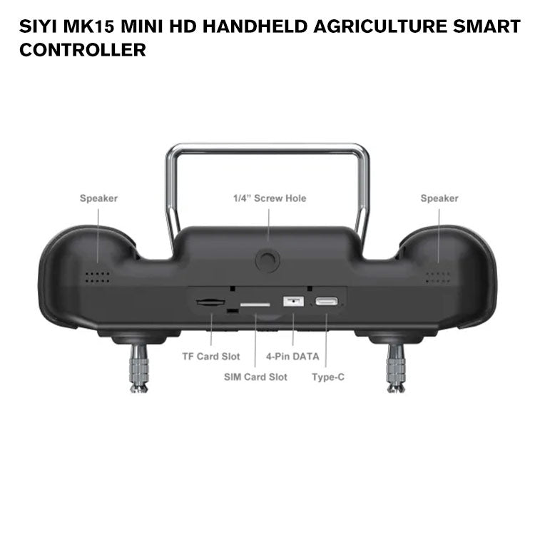 SIYI MK15 Mini HD Handheld Agriculture Smart Controller with 5.5 Inch LCD Touchscreen 1080p 60fps FPV 180ms Latency 3.5KM CE FCC KC