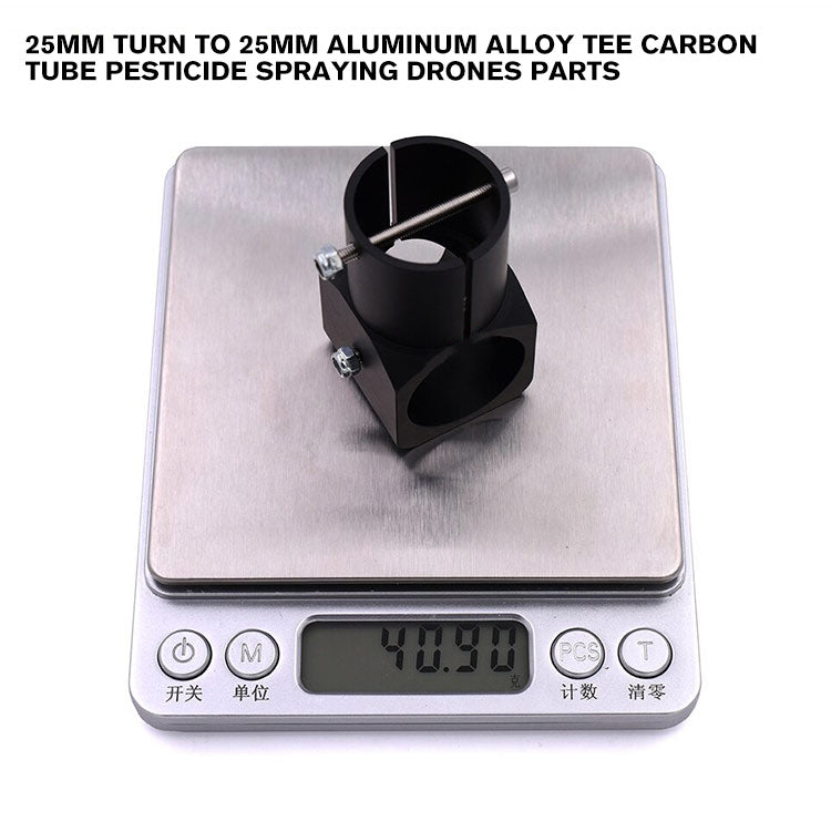 25mm turn to 25mm Aluminum alloy tee carbon tube Pesticide spraying Drones Parts